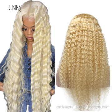 613 hd deep wave Wig Human Hair,Brazilian 613 Blonde Full Lace Human Hair Wig,30 Inch 613 Virgin Hair Human Hair Full Lace Wig